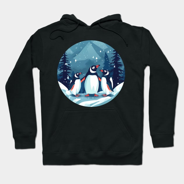 Penguin in Ornmament, Love Penguins Hoodie by dukito